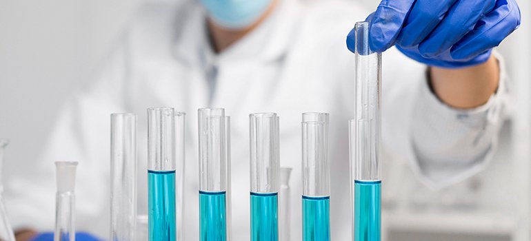 A lab technician conducting genetic tests