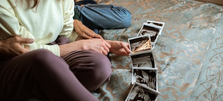 Parents reviewing ultrasound results to detect Down syndrome