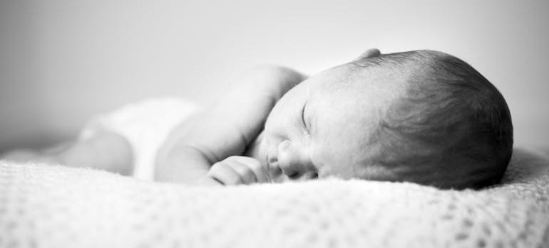 a baby sleeping